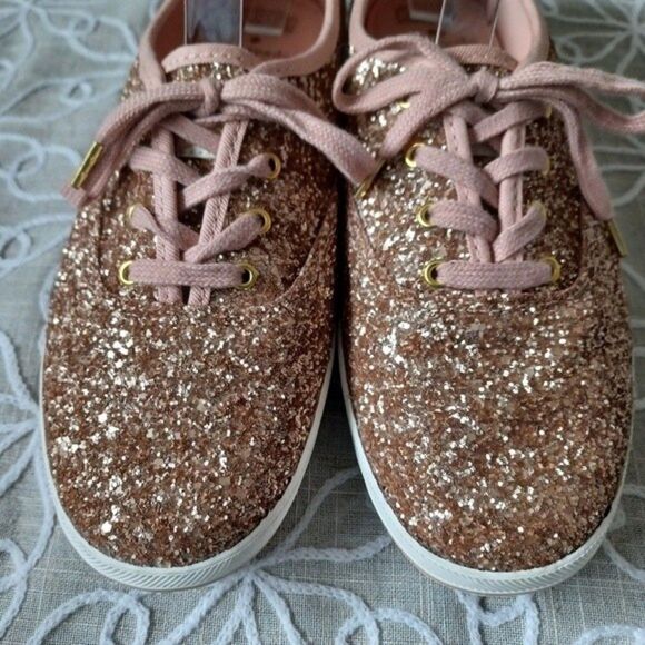 Keds X Kate Spade New York Glitter Sneakers Size 8.5 - Picture 4 of 15